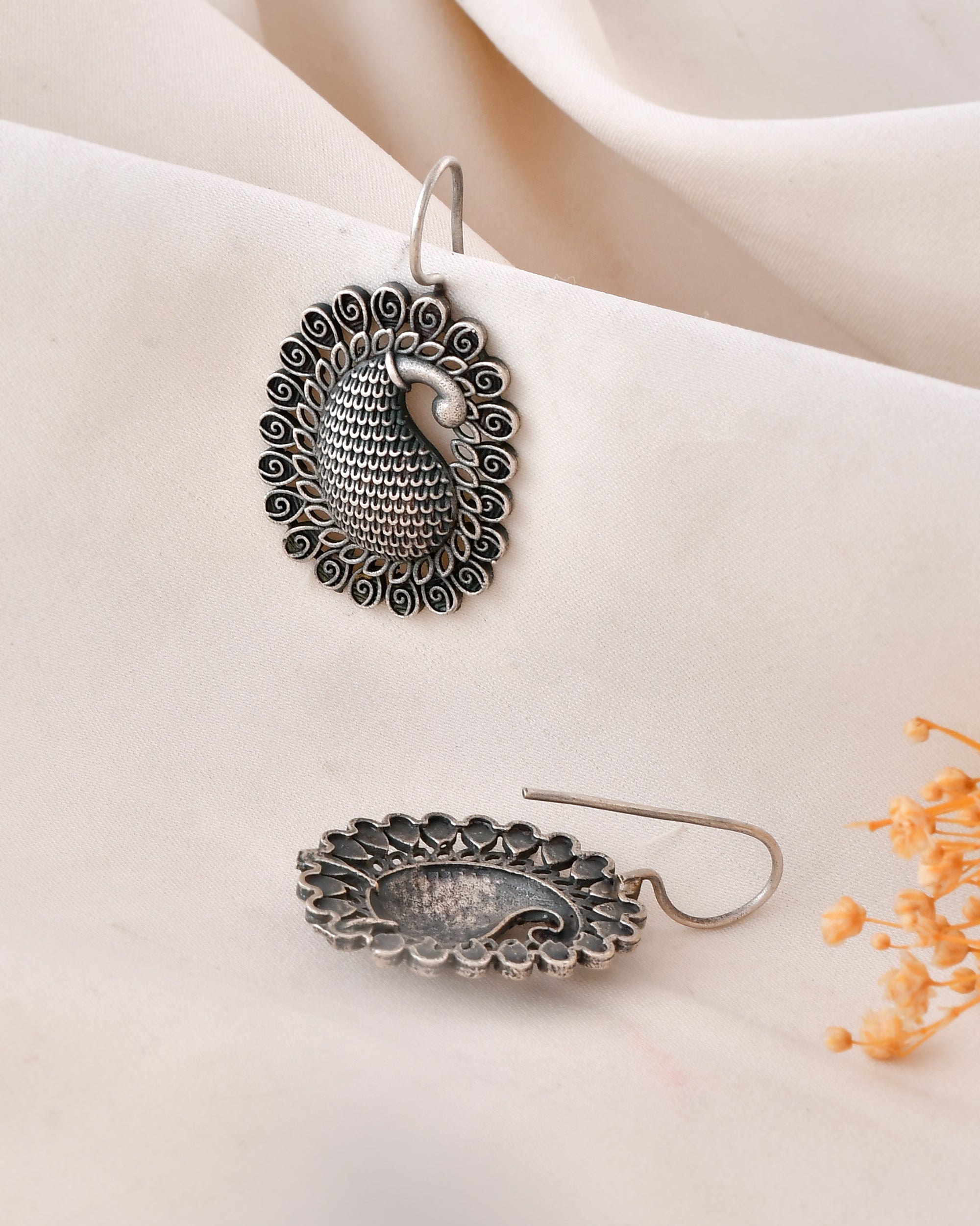 Peacock Radiance Dandiya Earrings